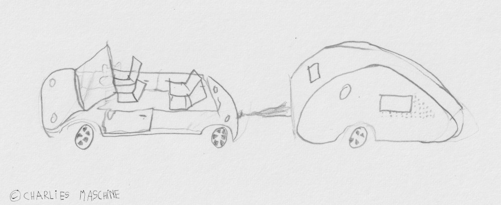 car No. 4 – pencil drawing; Charlie age 10