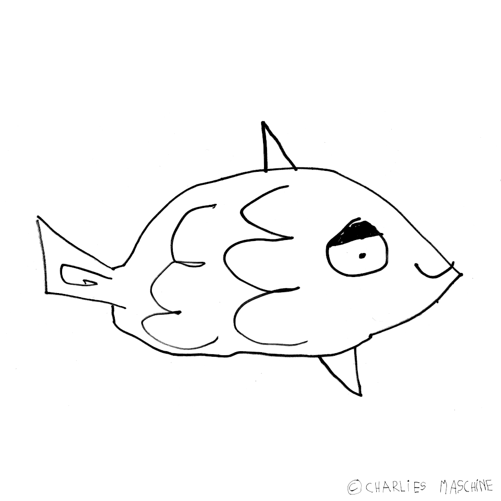 Fish No. 1 – magic marker drawing; Charlie age 5