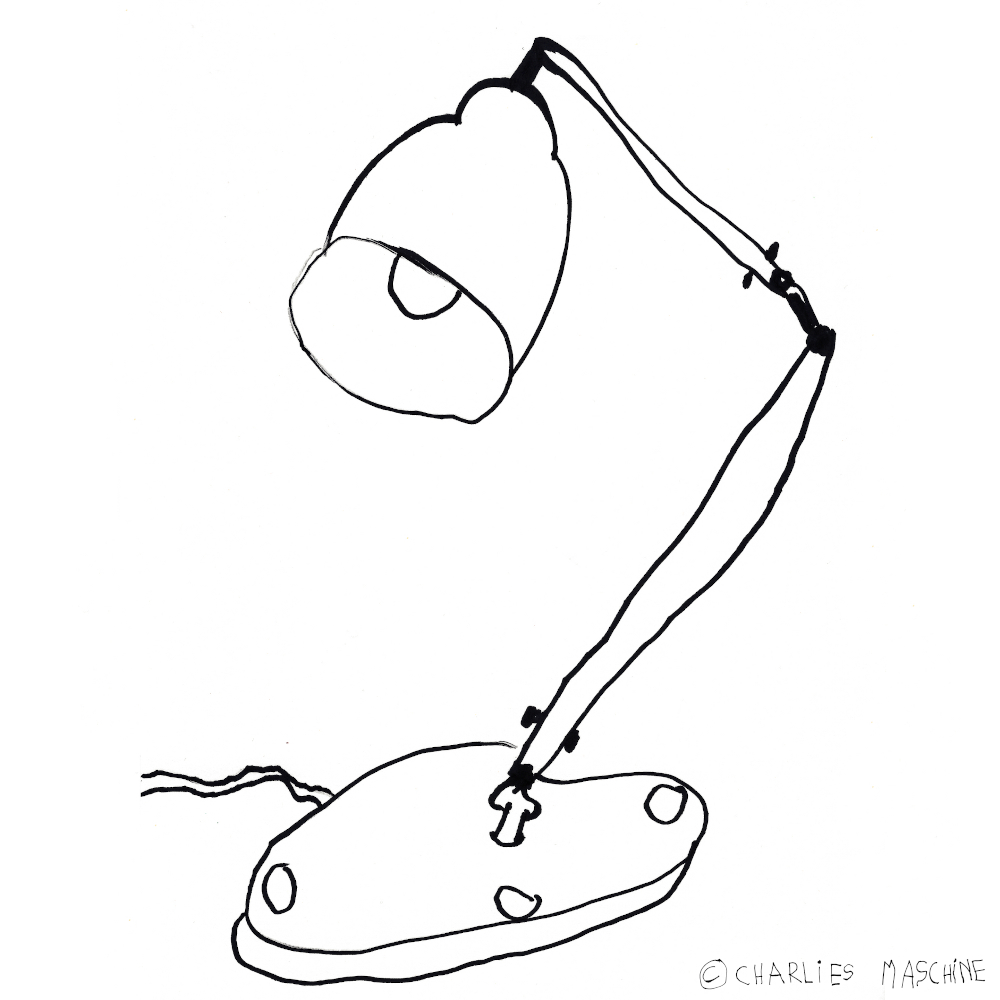 lamp – magic marker drawing; Charlie age 6